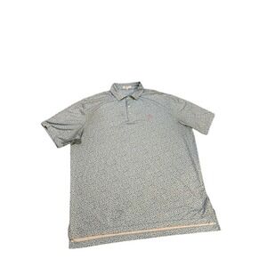 Peter‎ Millar Summer Comfort Polo All Over Print Blue Sailboat Mens XL Golf